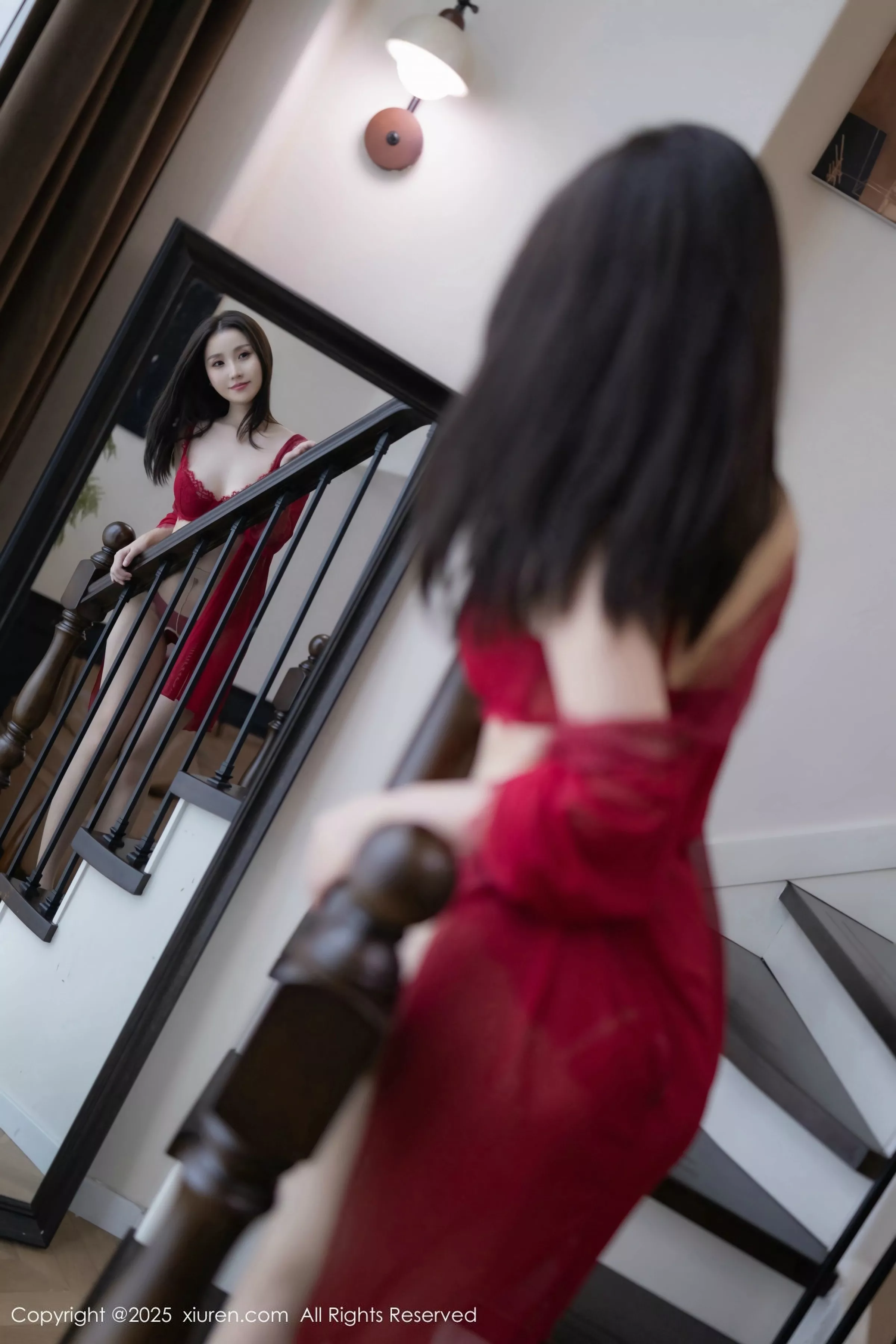 杏子Yada性感红色情趣内衣配开档肉丝秀曼妙身姿绝美写真83P 7